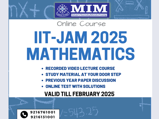 IIT JAM maths Coaching