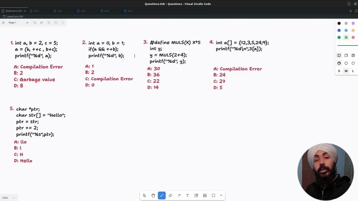 Code snippet 1- 5