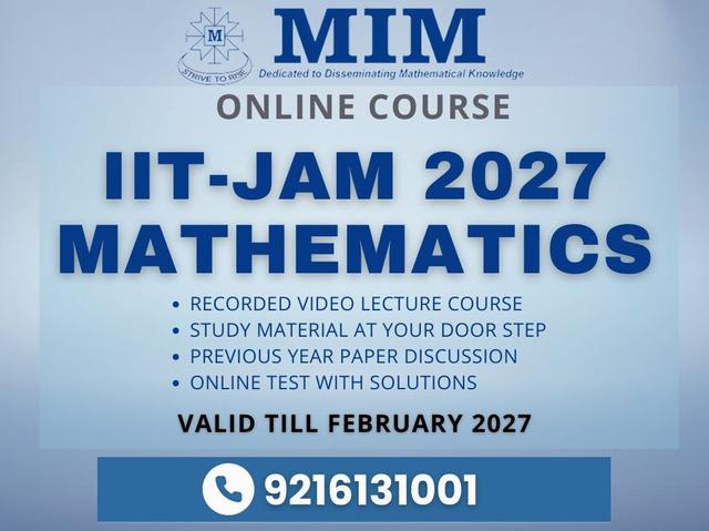 IIT JAM Maths Course